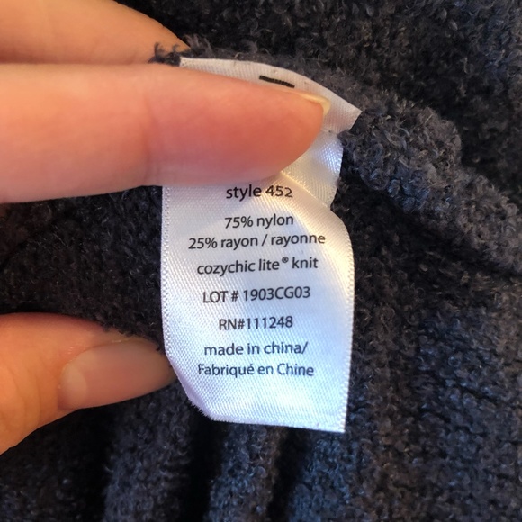 Barefoot Dreams CozyChic Lite® Circle Cardigan in Indigo sz M - Picture 5 of 11